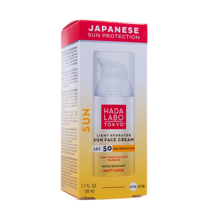 Crema de fata pentru protectie solara, Hada Labo Tokyo, cu SPF50, 50 ml