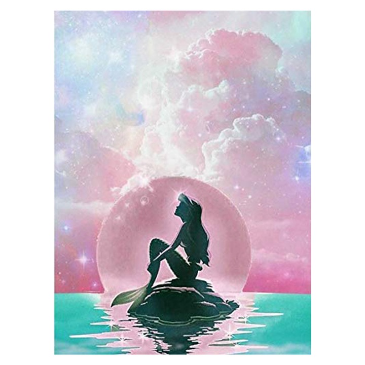 Kit pictura cu diamante 5D, Model fata, 30x40 cm, Multicolor