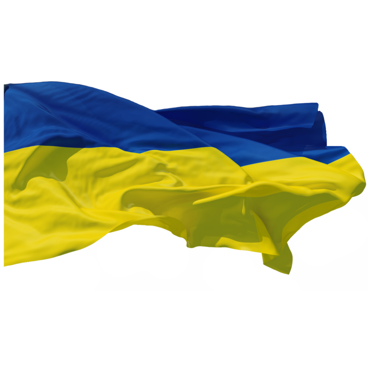 Националния флаг на Украйна, Сатен, 70x50 см