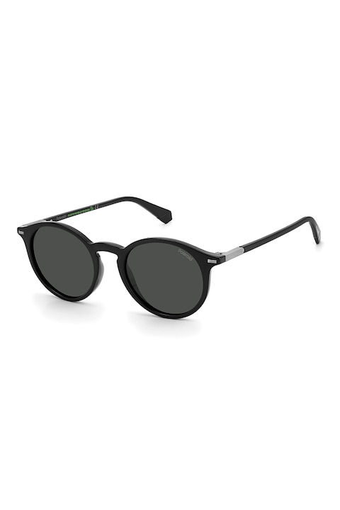 Polaroid, Ochelari de soare pantos unisex polarizati, 49-20-145 Standard, Negru