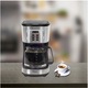 Кафемашина с LED дисплей, 1.5 л, 900 W, 12 чаши, Таймер, Термоустойчивост, Дигитално управление, Постоянен филтър, Сребърна