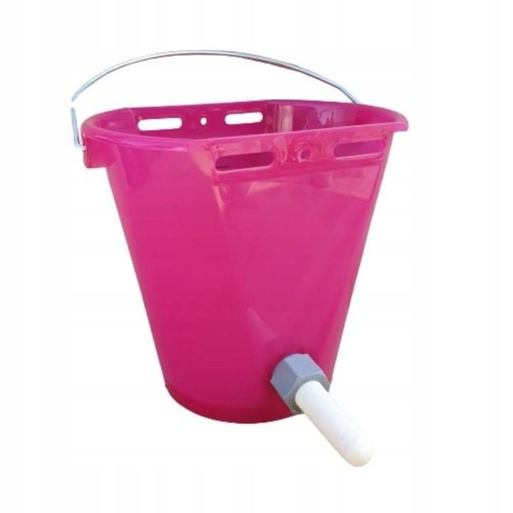 Szarvasmarhaitató vödör, Műanyag, 8 L, Rózsaszín