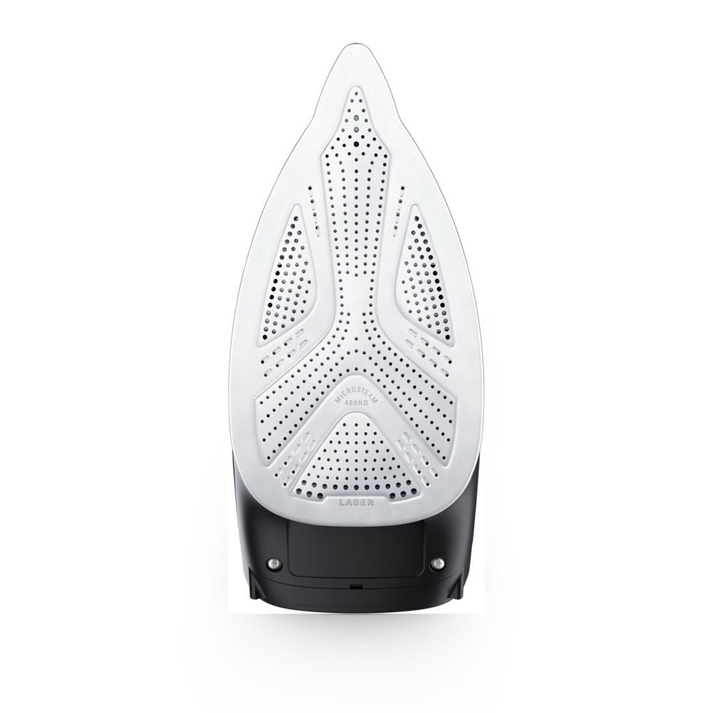 Fier de calcat cu abur Rowenta Focus Excel DW5310D1, 2700 W, abur 45/min, jet de abur 180 g/min, talpa Microsteam 400, Mod Eco, varf profilat, abur vertical, sistem antipicurare, functie anticalcar, negru & albastru