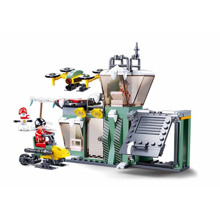 Set de constructie Sluban B0953, Statiune iarna, 251 piese, Multicolor