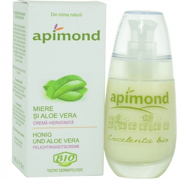 Crema Hidratanta de zi cu Miere si Aloe Vera Bio 50 ml, Apimond Crema Hidratanta de zi cu Miere si Aloe Vera Bio 50 ml, Apimond