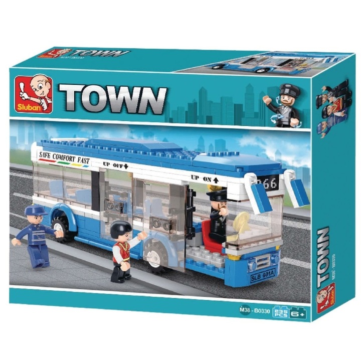 Конструктор Sluban B0330, Автобус, 235 части, Многоцветен