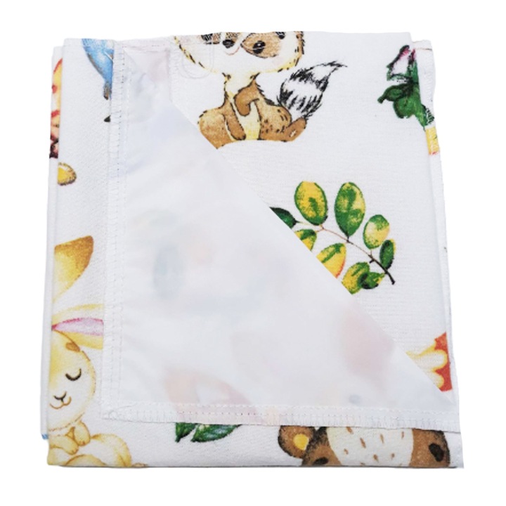 Aleza impermeabil 50 x 60 cm pentru bebelusi Mini Junior 097335-02, Multicolor 50 x 60 cm