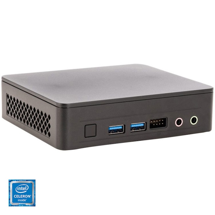Настолен Компютър Mini PC Asus NUC 11 Essential Kit NUC11ATKC4, Intel® Celeron® Processor N5105 до 2.90 GHz, Без RAM, Без хранилище, Intel® UHD Graphics, No OS, EU cord, Black