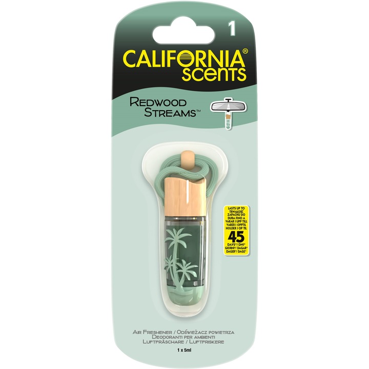 Sticluta parfum odorizant auto California Scents, aroma Redwood Streams™, 5 ml