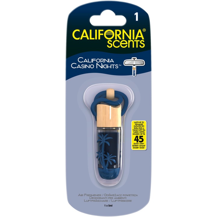 Sticluta parfum odorizant auto California Scents, aroma California Casino Nights™, 5 ml