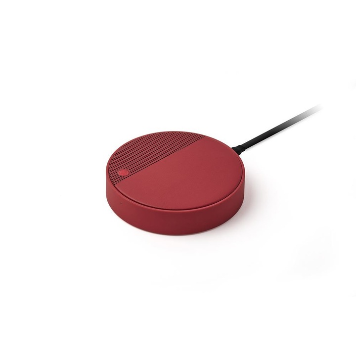 3 az 1-ben töltő, Qi 10w, beépített Bluetooth és 5 W-os hangszóró, mikrofon, Lexon, Oslo Energy Plus, piros