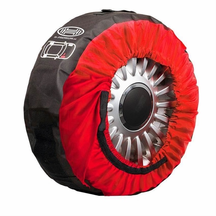 Set 4 huse auto cauciucuri 14-18", M cu velcro 735.20 Heyner