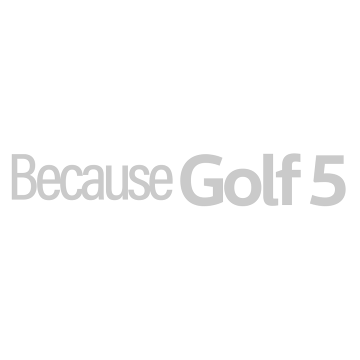 Sticker auto pentru parbriz Because Golf 5, 50 cm, Alb
