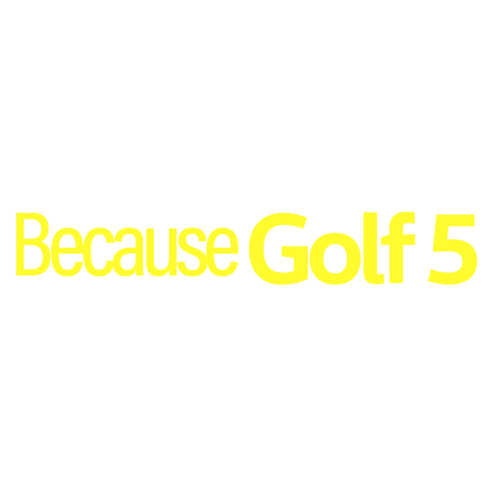 Sticker auto pentru parbriz Because Golf 5, 50 cm, Galben
