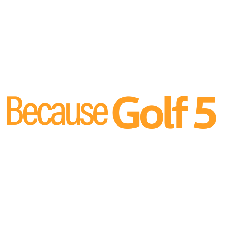 Sticker auto pentru parbriz Because Golf 5, 50 cm, Portocaliu