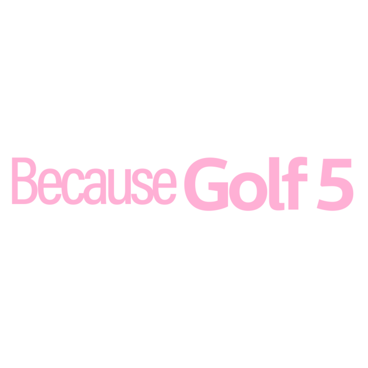 Sticker auto pentru parbriz Because Golf 5, 50 cm, Roz