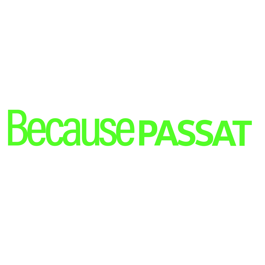 Sticker auto pentru parbriz Because Passat, 50 cm, Verde - eMAG.ro