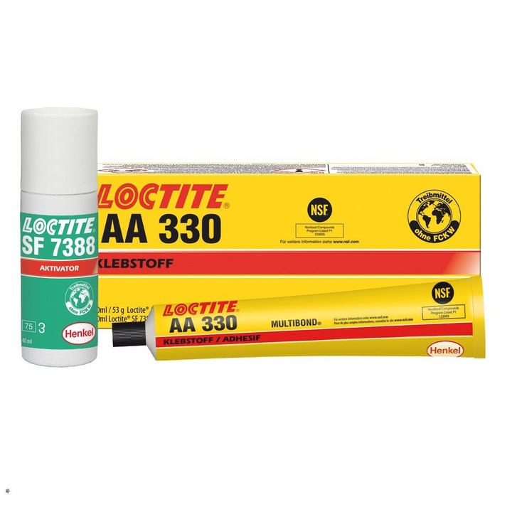 Set Adeziv Lipire Structurala Loctite AA 330, 50ml si SF 7388, 40ml