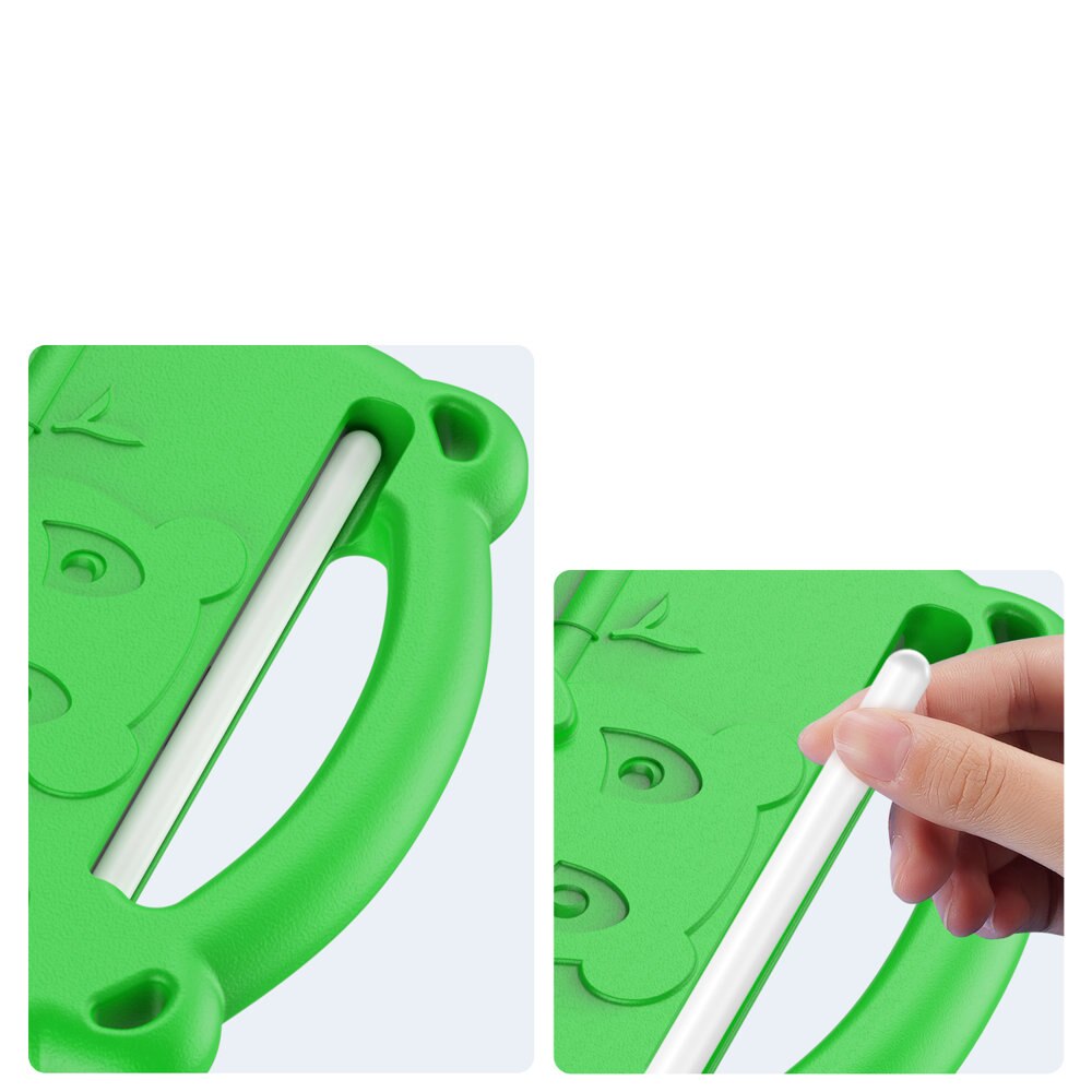 Husa din spuma compatibila cu Apple iPad Mini 6 2021, pentru copii cu model Panda, Verde