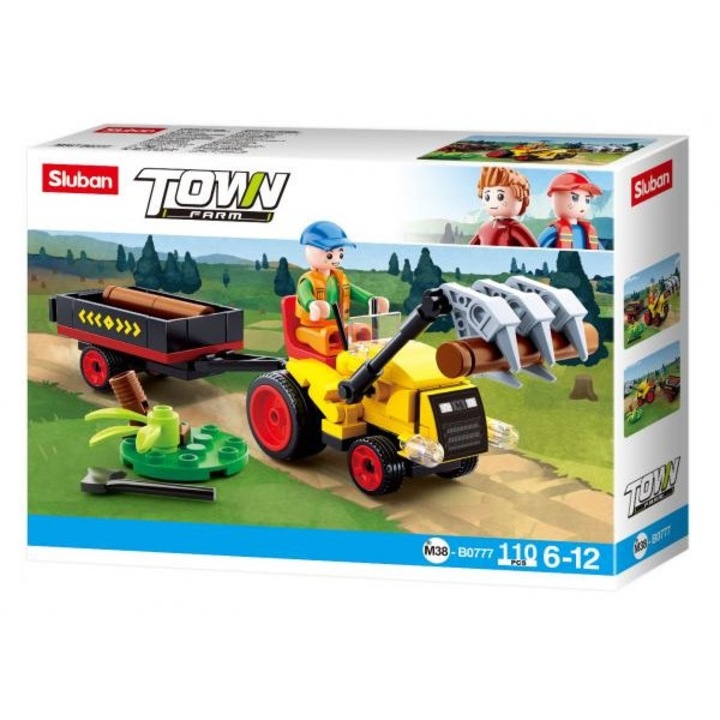 Sluban B0777 Építőkészlet, Farm, 110 db, 1 figura, 6+ év, Többszínű