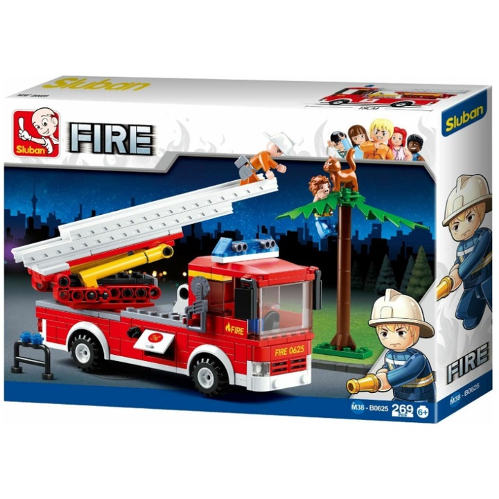 Конструктор Sluban Fire B0625, Firemen, 269 части, Многоцветен