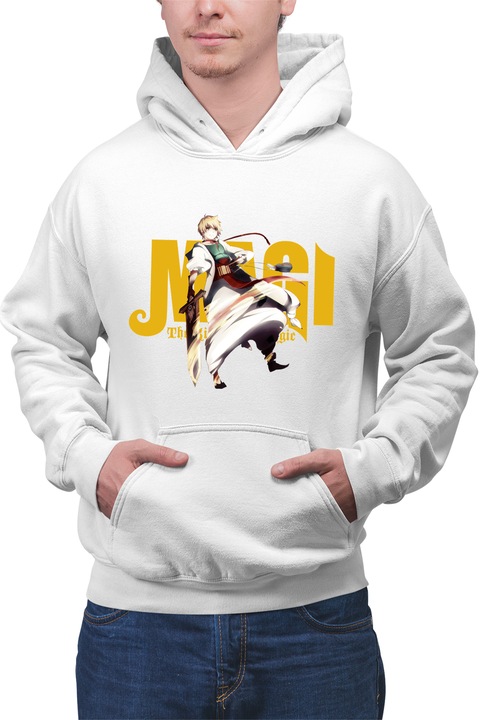 Hanorac barbati Magi The Labyrinth of Magic Fire Stroke, Alb