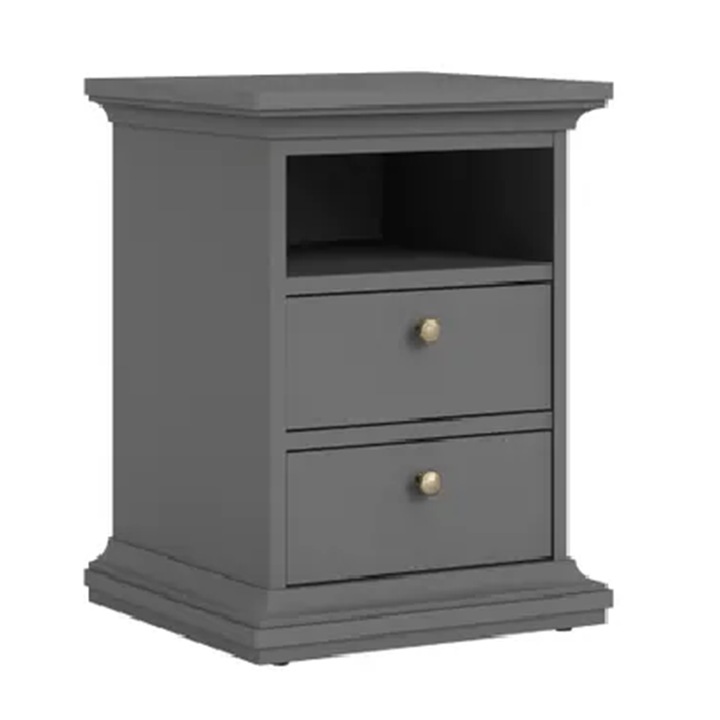 Noptiera din mdf gri Paris 44x40x59 cm