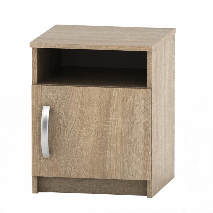 Noptiera din mdf maro stejar sonoma Betty 40x40x50 cm