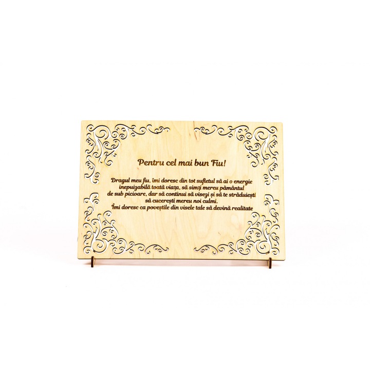 Személyre szabott fa oklevél - A legjobb fiúért!