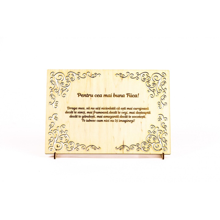 Személyre szabott fa oklevél - A legjobb lányért!