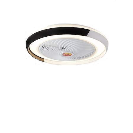 Ventilator de tavan inteligent cu lustra, cu telecomanda, ABS si acrilic, argintiu