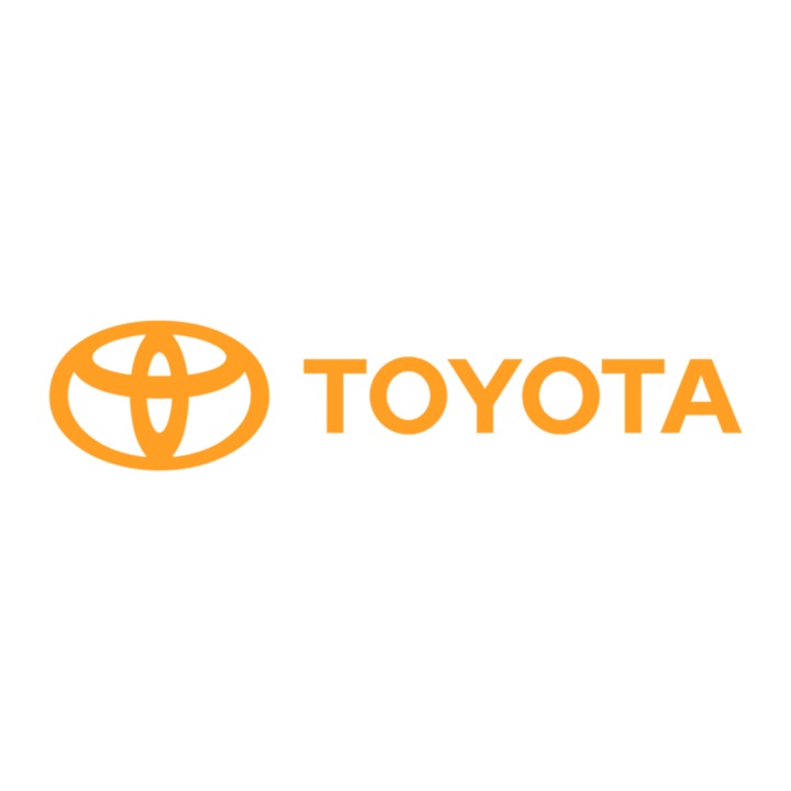 Set 4 stickere auto pentru jante Toyota, 8cm, Portocaliu