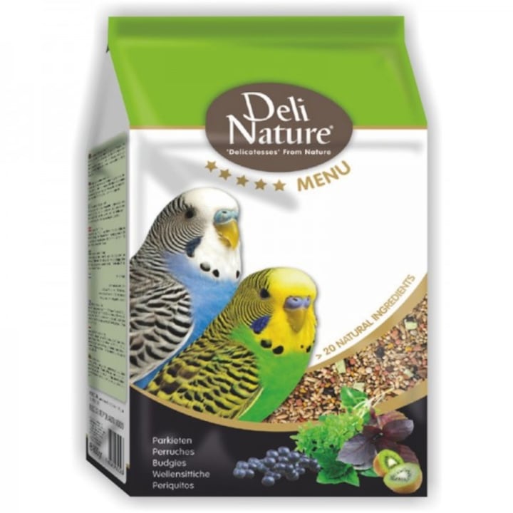 Szuperprémium eledel papagájoknak, Deli Nature Menu 5 csillagos, 2,5 kg