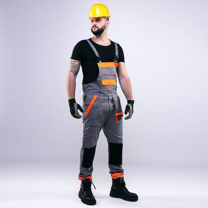 Salopeta cu pieptar de lucru, Chronograph, Gri