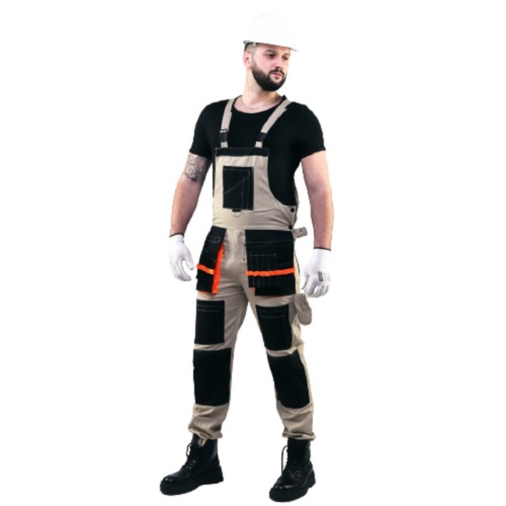 Salopeta cu pieptar de lucru Oak, Safary Black