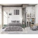 Lenjerie pat Sleeptime Melila Grey, bumbac amestec, husa 140 x 220 cm, 1 fata perna 60 x 70 cm