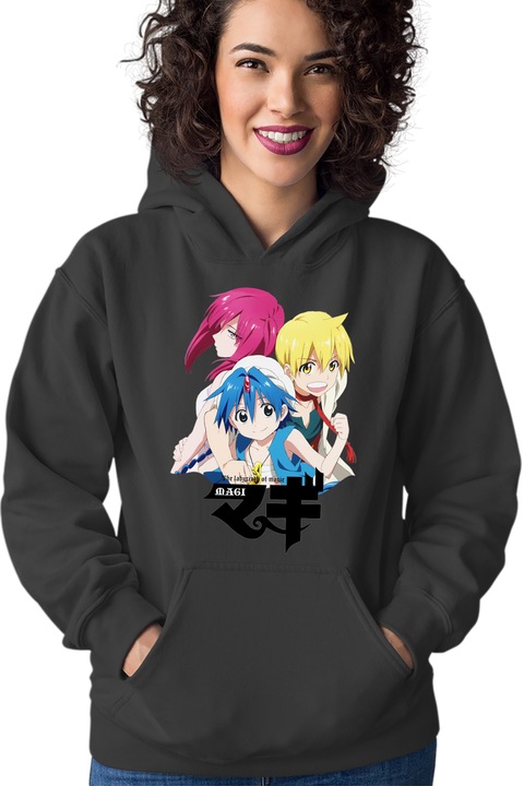 Hanorac dama Magi The Labyrinth of Magic Wonder Red Hair Sad, Negru