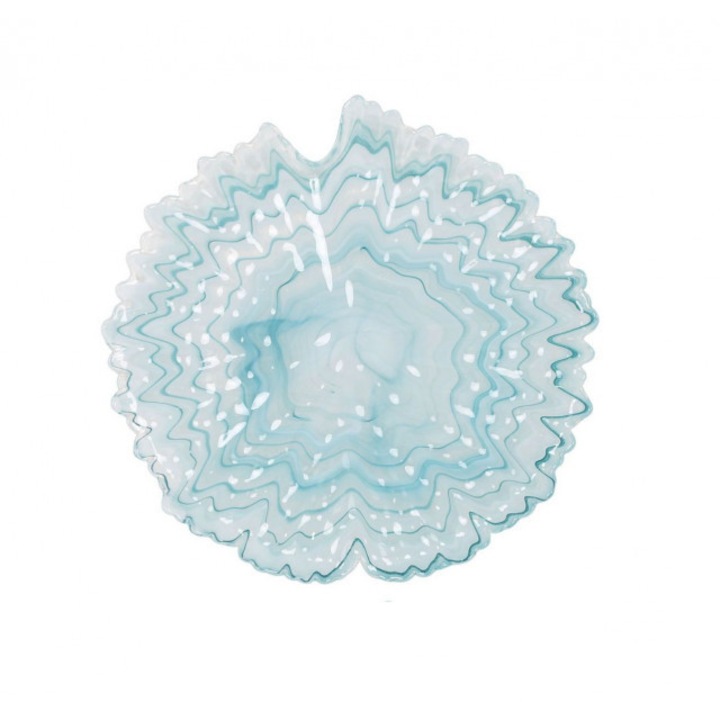 Platou prezentare din sticla model Santorini, 31x2.5 cm