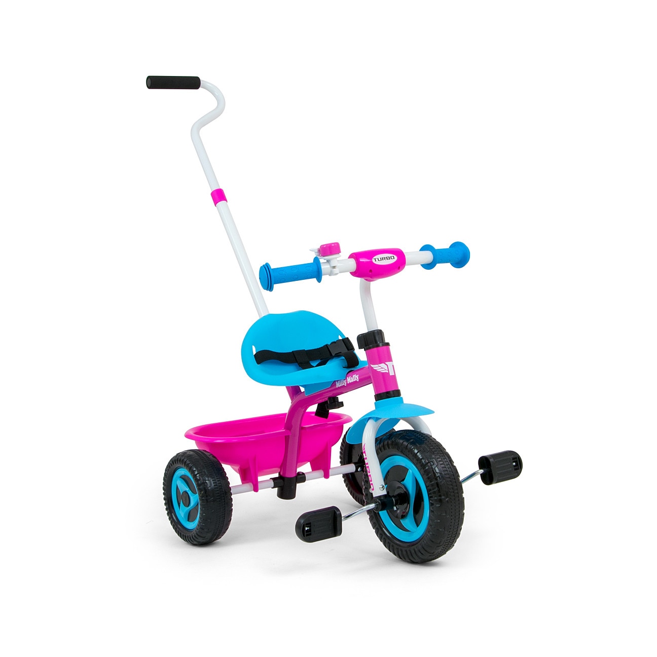 Persistence doll Tremble Tricicleta copii Turbo, Milly Mally, 1-3 ani, Roz/Albastru - eMAG.ro