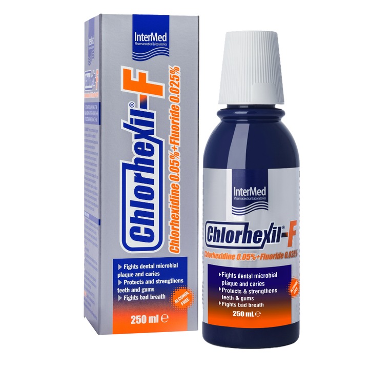 Solutie orala Chlorhexil - F, Intermed, pentru ingrijirea dintilor si a gingiilor, 250 ml