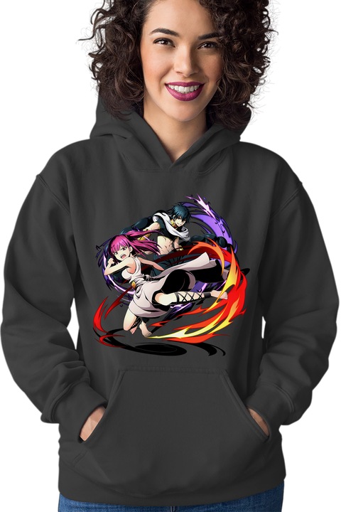 Hanorac dama Magi The Labyrinth of Magic Morgiana Fight Judar, Negru