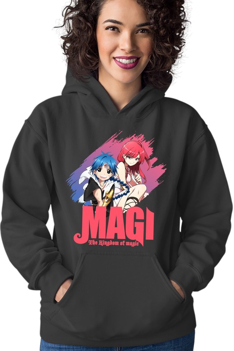 Hanorac dama Magi The Labyrinth of Magic Morgiana Alladin Duo Pose, Negru