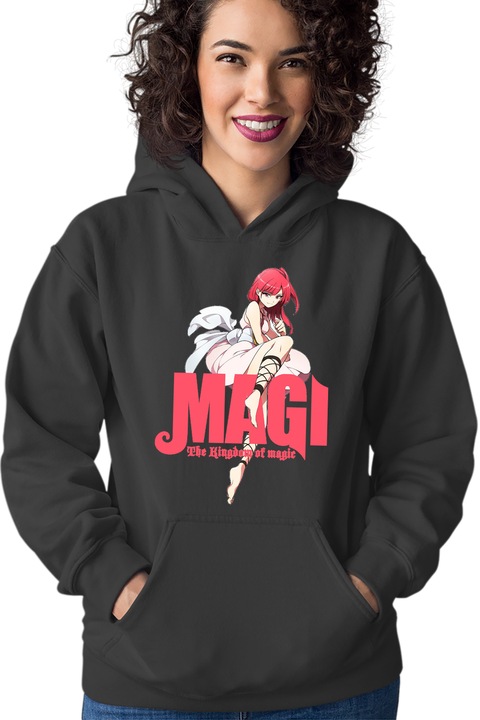 Hanorac dama Magi The Labyrinth of Magic Morgiana Fight Jump, Negru