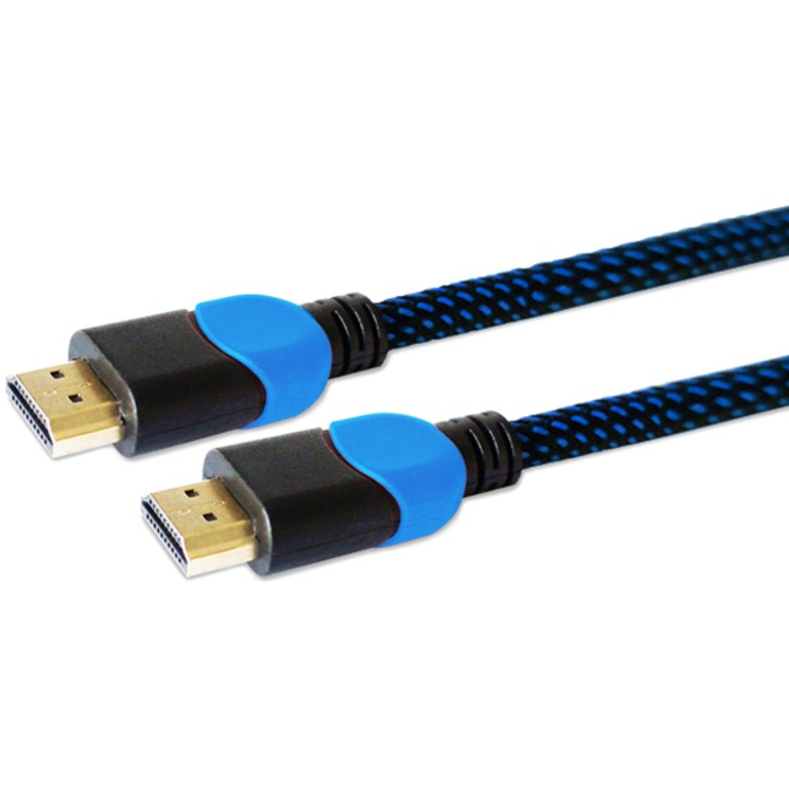 Кабел Savio GCL-02 HDMI, 1.8m, HDMI-A, черен, син