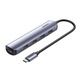Ugreen USB Type C - HDMI / 4 x USB сив адаптер (CM417)