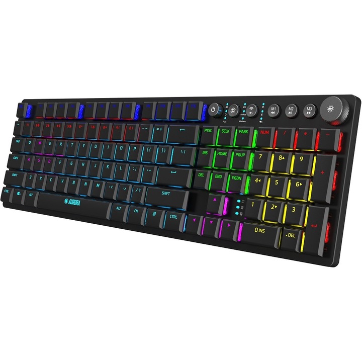 Клавиатура iBox Aurora K-3 IKGMK6, USB, QWERTY, сребрист