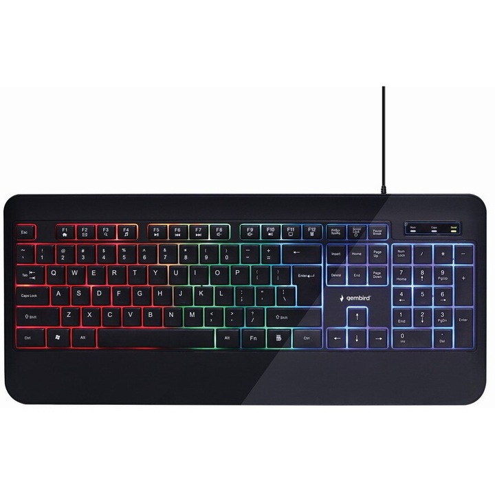 Set tastatura si mouse, negru, 104+4 taste, USB, 1.3m cablu, 435x125x23mm, 100x50x30mm