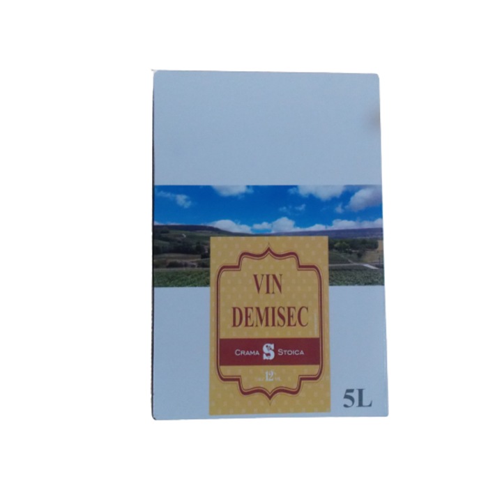 Vin alb, Crama Stoica, demisec, 5l, bag in box