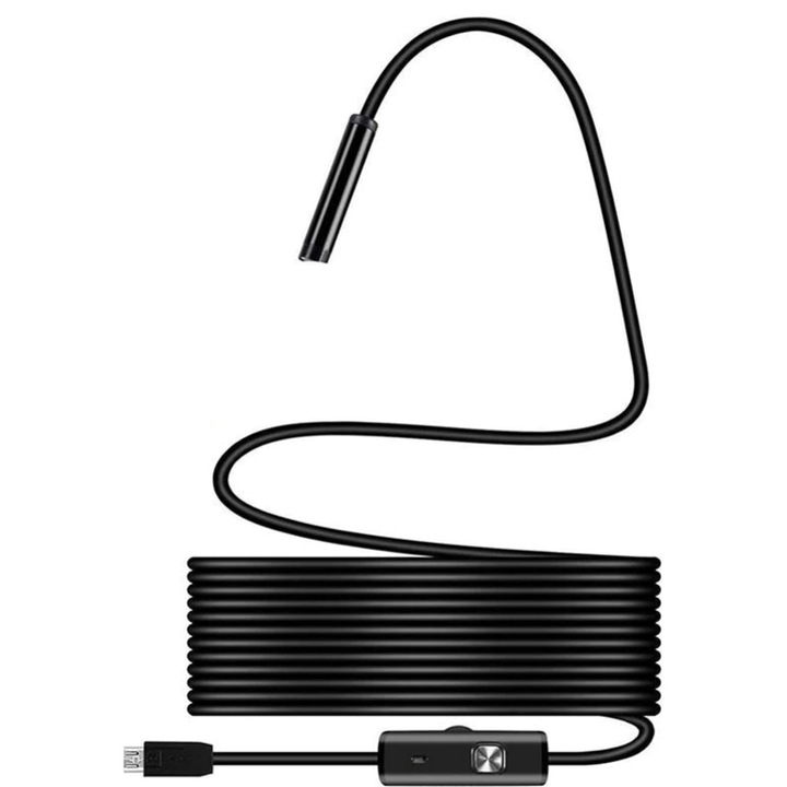 Camera Endoscop SYNO, Rezolutie inalta, Plug&Play, Functie de inregistrare si fotografiere, USB 2.0/1.1, 10m Lungime, 7mm