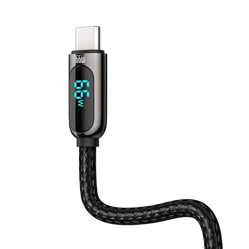 Baseus Cavo display da USB a Tipo-C, 66W, 2 m (nero
